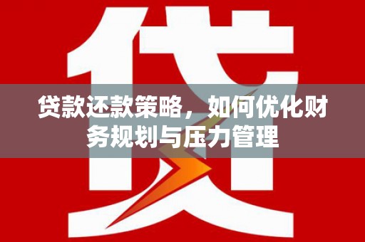 罗山贷款还款策略，如何优化财务规划与压力管理
