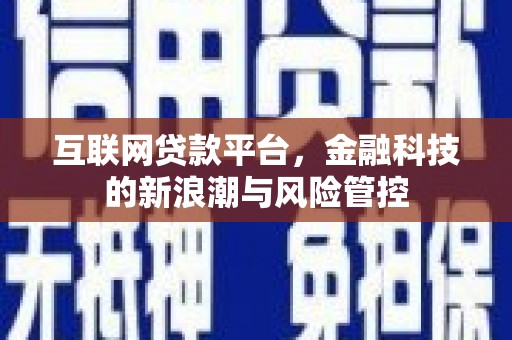 原州互联网贷款平台，金融科技的新浪潮与风险管控