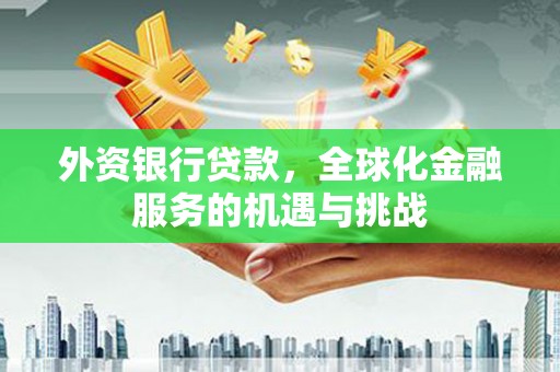 临潼外资银行贷款，全球化金融服务的机遇与挑战