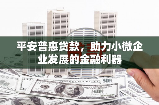 狮潭平安普惠贷款，助力小微企业发展的金融利器