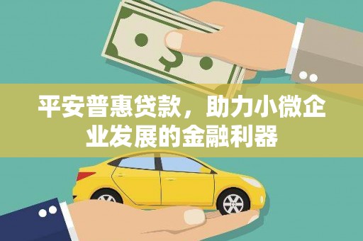 鱼峰平安普惠贷款，助力小微企业发展的金融利器