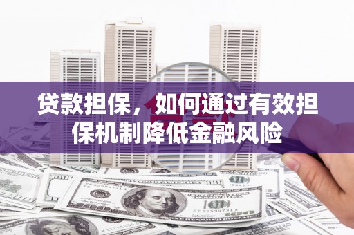 东引贷款担保，如何通过有效担保机制降低金融风险
