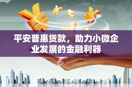 金寨平安普惠贷款，助力小微企业发展的金融利器